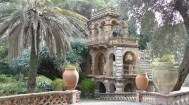 Taormina, İtalya 'daki Villa Comunale Bahçesi