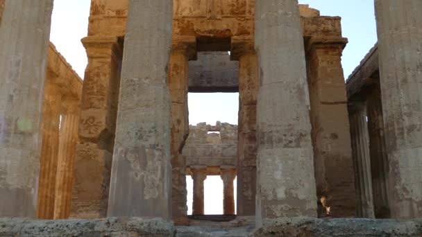 Tempel Van Juno Een Eeuwse Griekse Tempel Agrigento Italië — Stockvideo