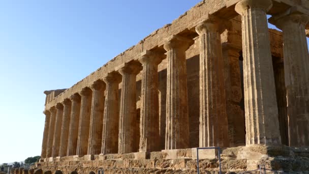 Templo Juno Templo Griego Del 5To Siglo Agrigento Italia — Vídeos de Stock