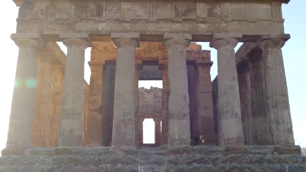 Inclinato Dal Tempio Giunone Tempio Greco Del Secolo Agrigento — Video Stock