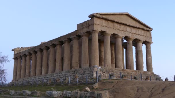 Juno Tapınağı Talya Nın Agrigento Kentindeki Yüzyıl Yunan Tapınağı — Stok video