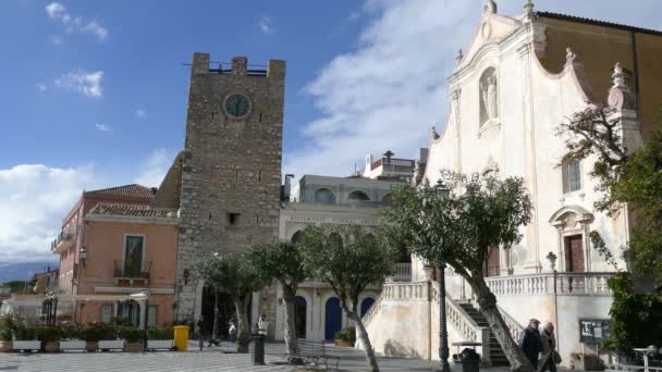Церковь Старом Городе Таормина Италия — стоковое видео