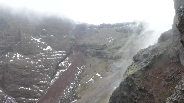 Rök Som Stiger Upp Från Berget Vesuvius Somma Stratovulkan Vid — Stockvideo