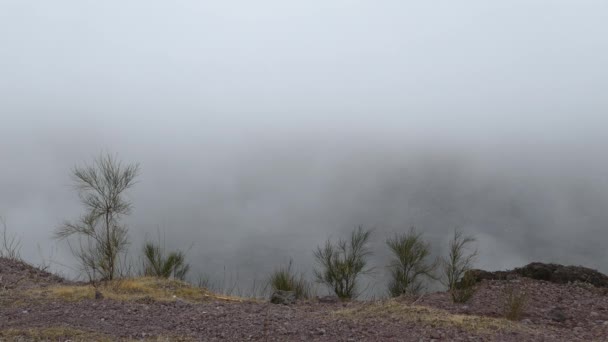 Fumée et brouillard au mont Vésuve un somma-stratovolcan sur le golfe de Naples en Campanie, Italie 
