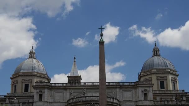 Tiempo Transcurre Desde Basílica Santa Maria Maggiore Roma — Vídeo de stock