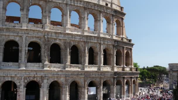 Tempo Decorrido Desde Coliseu Roma — Vídeo de Stock