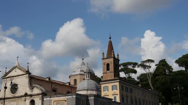 이탈리아 로마에 마리아델 포폴로 성당에서 시간의 — 비디오