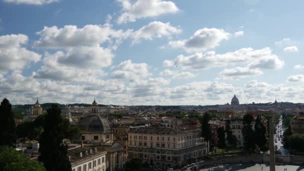 Časová Prodleva Piazza Del Popolo Římě Itálie — Stock video