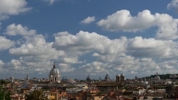 Róma Város Időeltolódása Piazza Del Popolo Melletti Parkból Rómából Olaszország — Stock videók