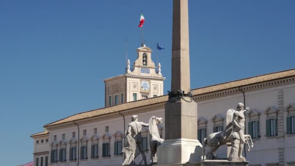 Pałac Quirinal Obecna Oficjalna Rezydencja Prezydenta Republiki Włoskiej Rzymie — Wideo stockowe