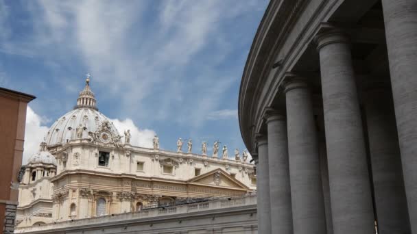 Time Lapse Peter Basilica Vatican City Rome Italia — Vídeo de stock