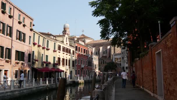 Rio Nuovo Csatorna Velencében Olaszország — Stock videók