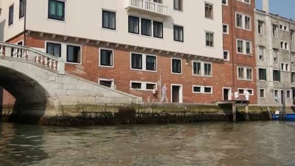 Blick Auf Venedig Italien Von Einer Fähre Aus — Stockvideo