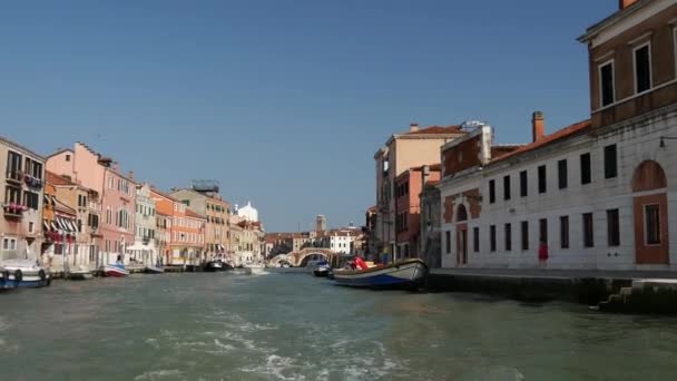 Vista Venecia Italia Desde Ferry — Vídeos de Stock