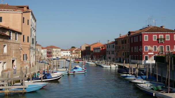 Kanal Murano Venedig Italien — Stockvideo