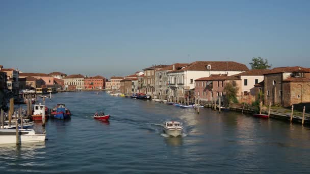 Boote Murano Venedig Italien — Stockvideo