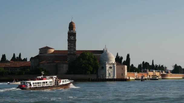 Ferry Saindo Murano Indo Para Veneza Itália — Vídeo de Stock