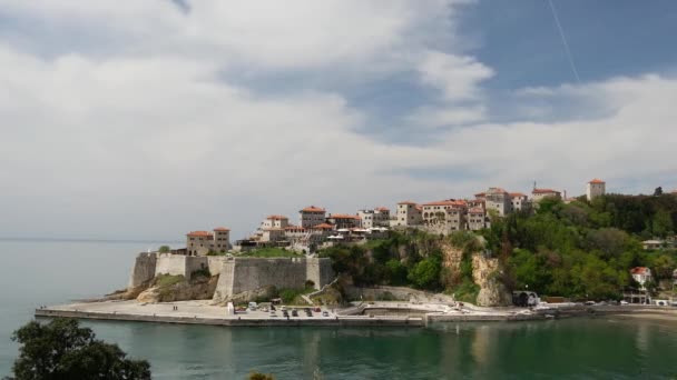 Upływ Czasu Starego Miasta Ulcinj Czarnogórze — Wideo stockowe