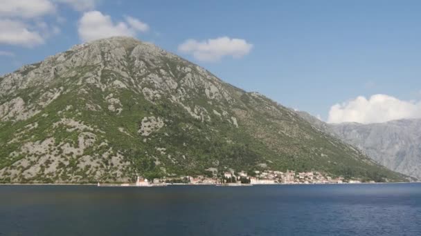 Tijdsverloop Van Kotor Bay Montenegro — Stockvideo