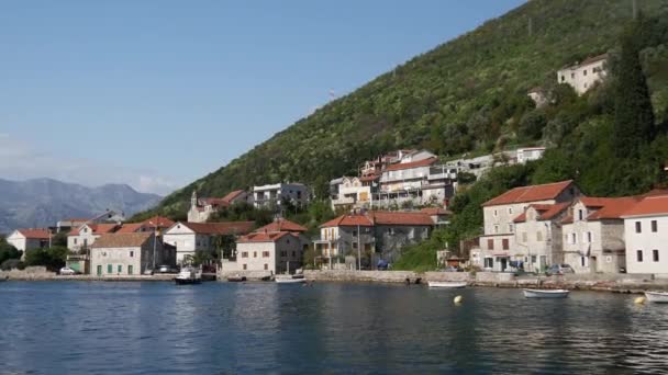 Вид Порома Затоці Котор Чорногорія — стокове відео