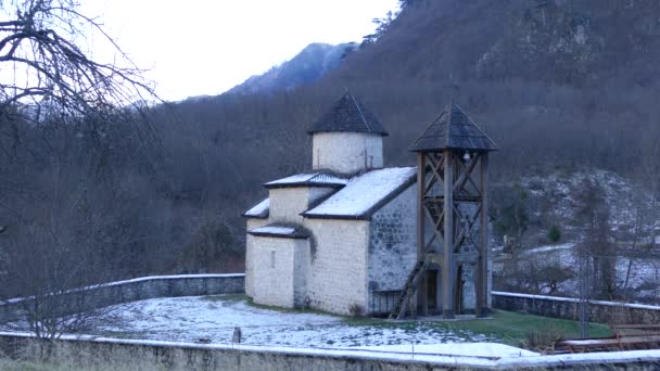 Dobrilovina Klostret Ett Serbiskt Ortodoxa Kloster Donja Dobrilovina Montenegro — Stockvideo