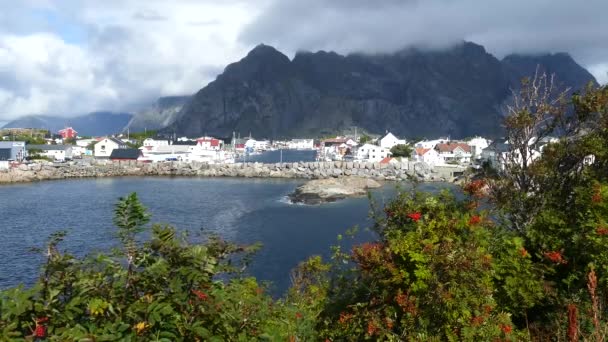 Риболовецьке Село Геннінгсваєр Норвегія — стокове відео