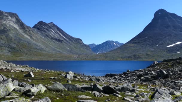 Előtt Hegyek Jotunheimen Nemzeti Park Norvégia — Stock videók