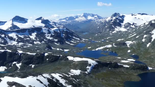 Havas Hegyvidéki Táj Jotunheimen Nemzeti Parkban Norvégia — Stock videók