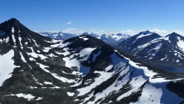 常天山国立公園の雪山風景からパンノルウェー — ストック動画