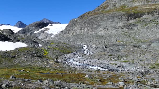 Paisaje Otoñal Parque Nacional Jotunheimen Noruega — Vídeos de Stock