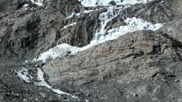 Neigung Zum Berg Mit Schnee Jotunheimen Nationalpark Norwegen — Stockvideo