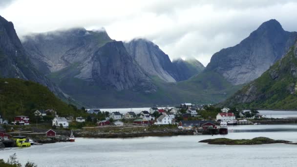 Het Vissersdorp Reine Noorwegen — Stockvideo