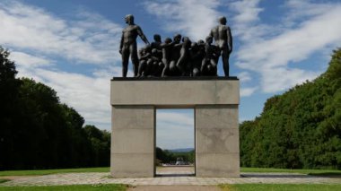 Vigeland heykel parkındaki heykel Oslo Norveç