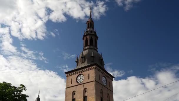 Temps Écoulé Depuis Cathédrale Oslo Norvège — Video