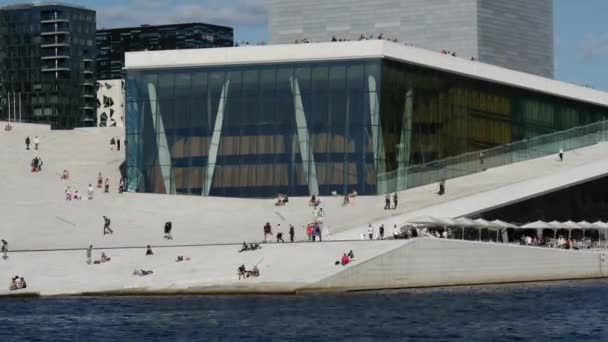 Time Lapse Oslo Opera House Norway — Stock Video