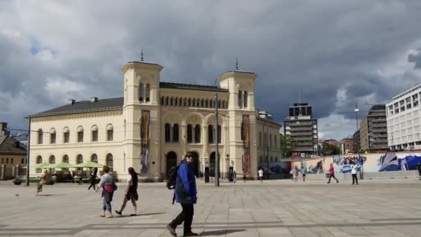 Time Lapse Nobel Peace Center Oslo Noruega — Vídeos de Stock