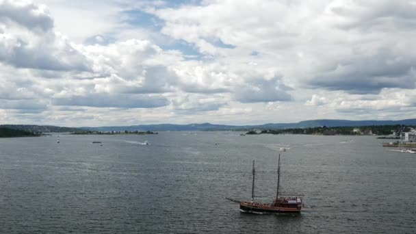 Velero Tradicional Oslo Noruega — Vídeo de stock