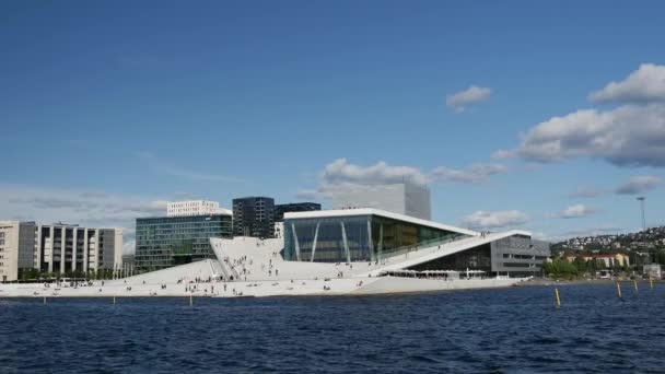 Het Oslo Opera House Noorwegen — Stockvideo