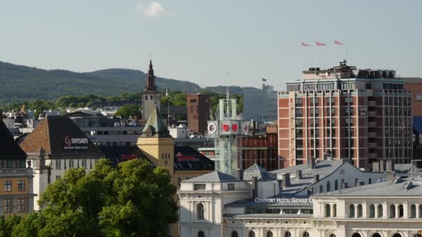 Oslo Vista Desde Ópera Oslo Noruega — Vídeos de Stock