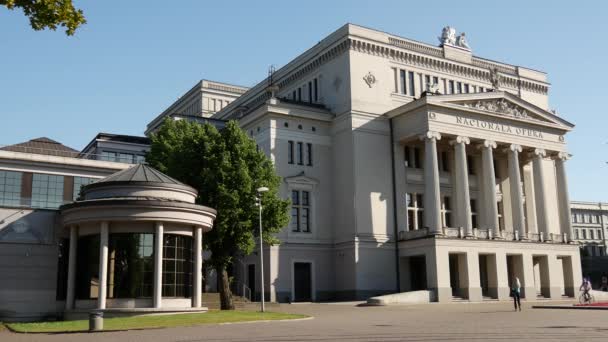 Ópera Nacional Letona Riga — Vídeos de Stock