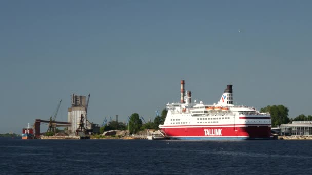 Tallink Trajekt Rize Lotyšsko — Stock video