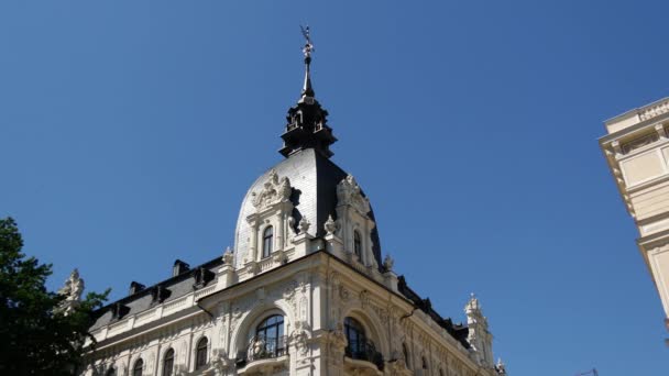 Belgisches Konsulatsgebäude Der Albert Street Riga — Stockvideo