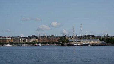 Gamla Stan kasabası Stockholm İsveç üzerinden Sodermalm 'dan zaman aşımı