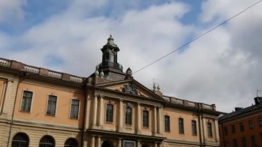 İsveç 'teki Stockholm Menkul Kıymetler Borsası binasında zaman aşımı.