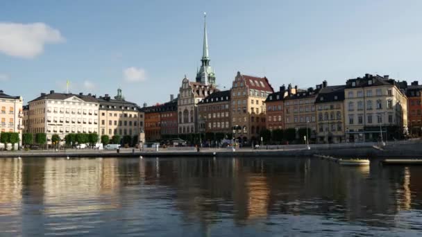 Sabah Gamla Stan Stockholm Den Zaman Aşımı — Stok video