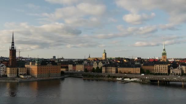 Time Lapse Ridderholmen Gamla Stan Stockholm Sweden — Stock Video