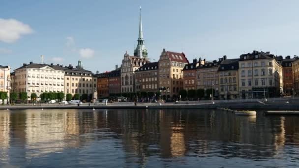 Gamla Stan Stockholm Pagi Hari — Stok Video