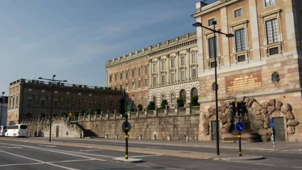 Kungliga Slottet Stockholm Sverige — Stockvideo