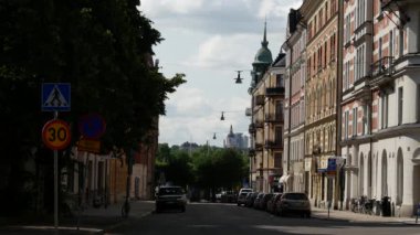 Stockholm İsveç 'te bir sokak.
