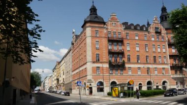 Stockholm İsveç 'te bir sokak.